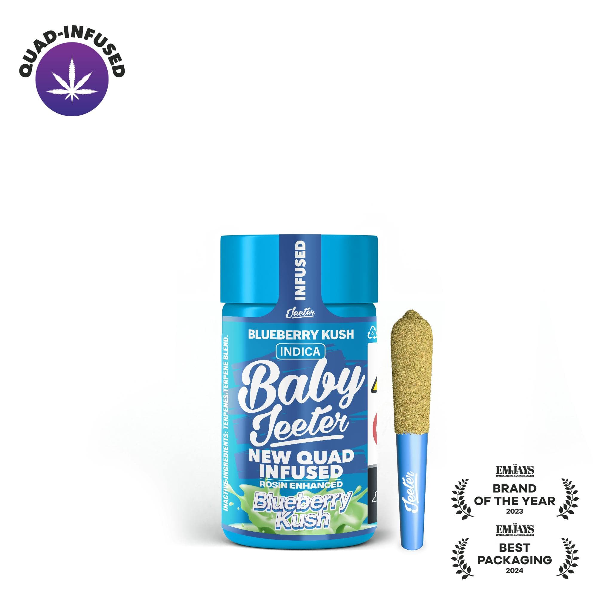 Blueberry Kush Quad-Infused Baby Jeeter 5-pack | 2.5g