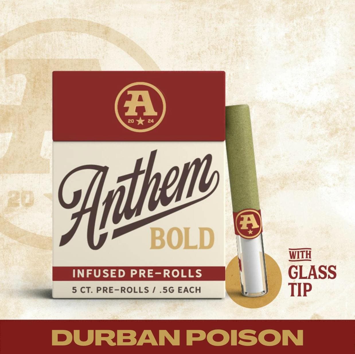 Bold Glass Tip Infused Durban Poison Pre-Roll pack (o.5g ea | 5-pack)