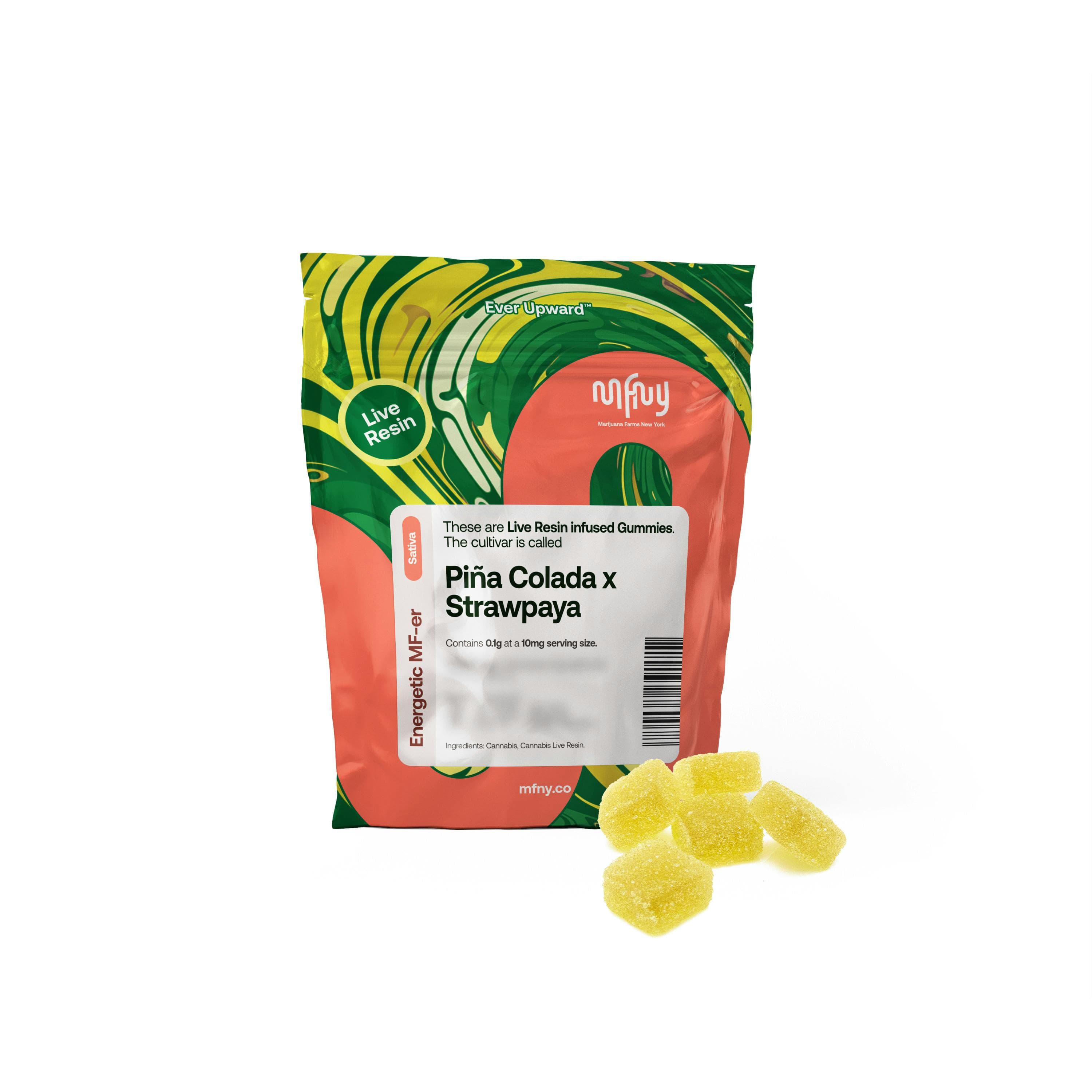 Pina Colada x StrawPaya Live Resin Gummies | 10 pk