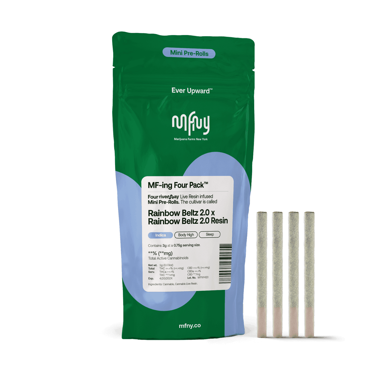 Rainbow Beltz 2.0 x Rainbow Belt Live Resin Infused Pre-Roll | .75g | 4 pk