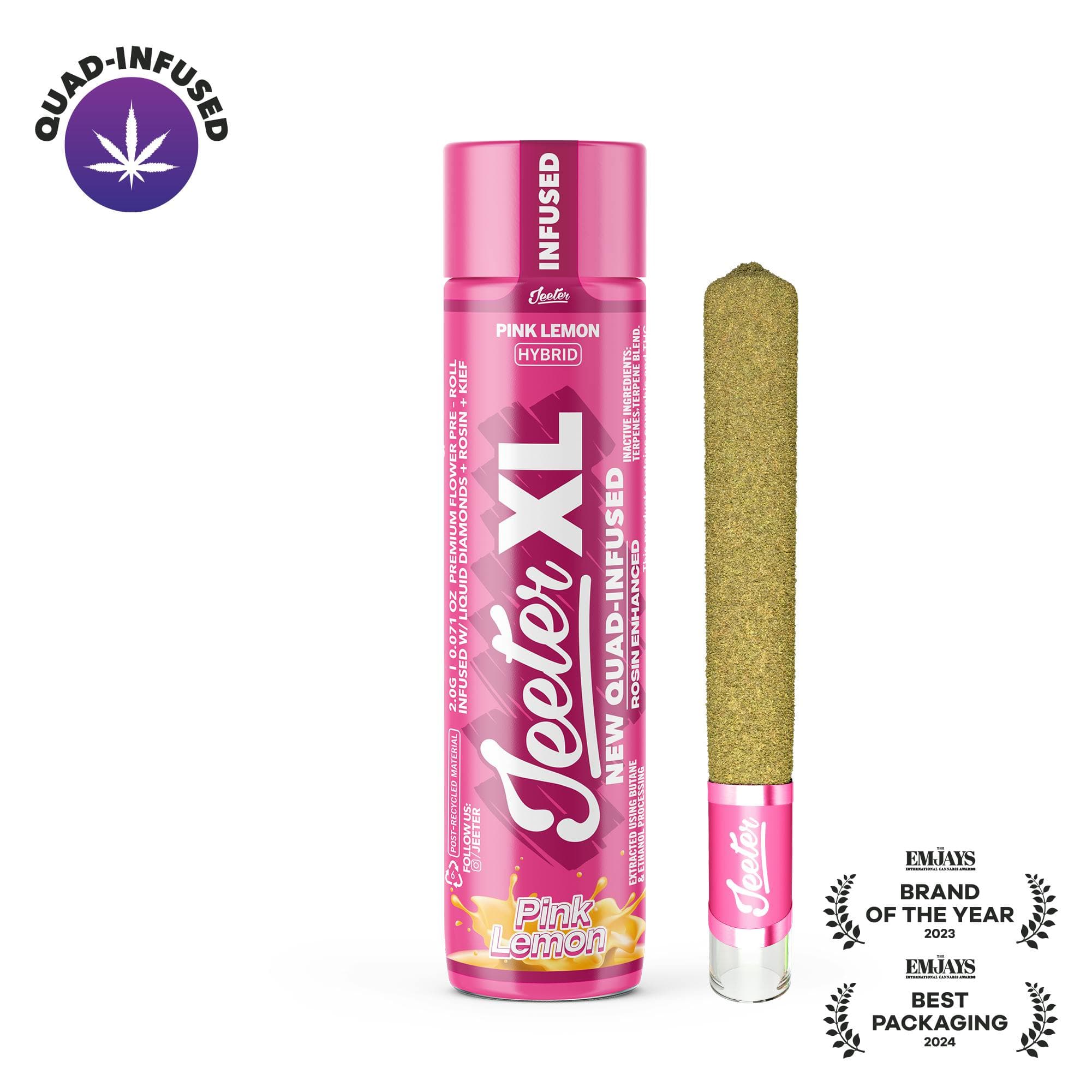 Pink Lemon Quad-Infused XL Jeeter Joint | 2g
