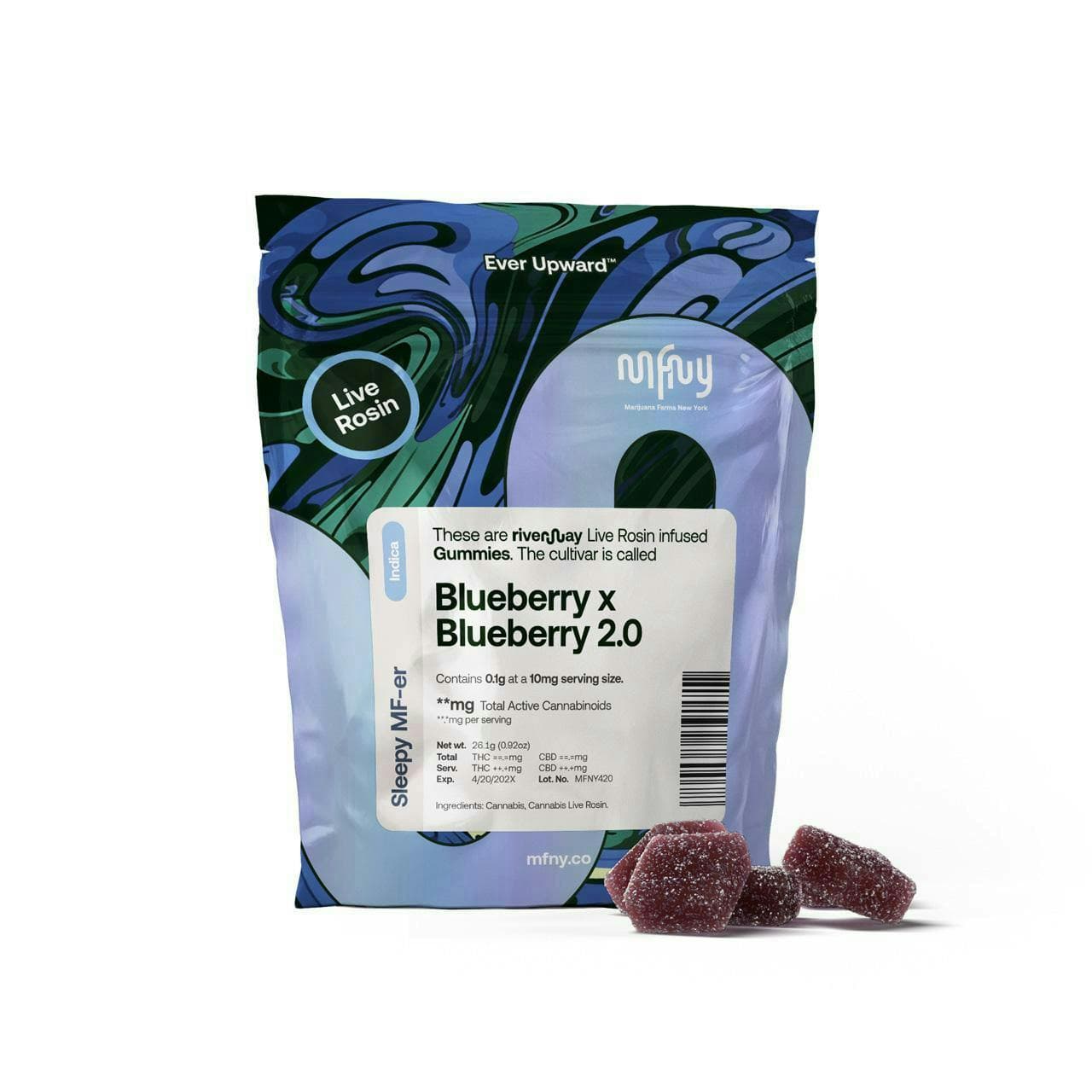 MFNY | Blueberry x Blueberry 2.0 Live Rosin Gummies 10pk