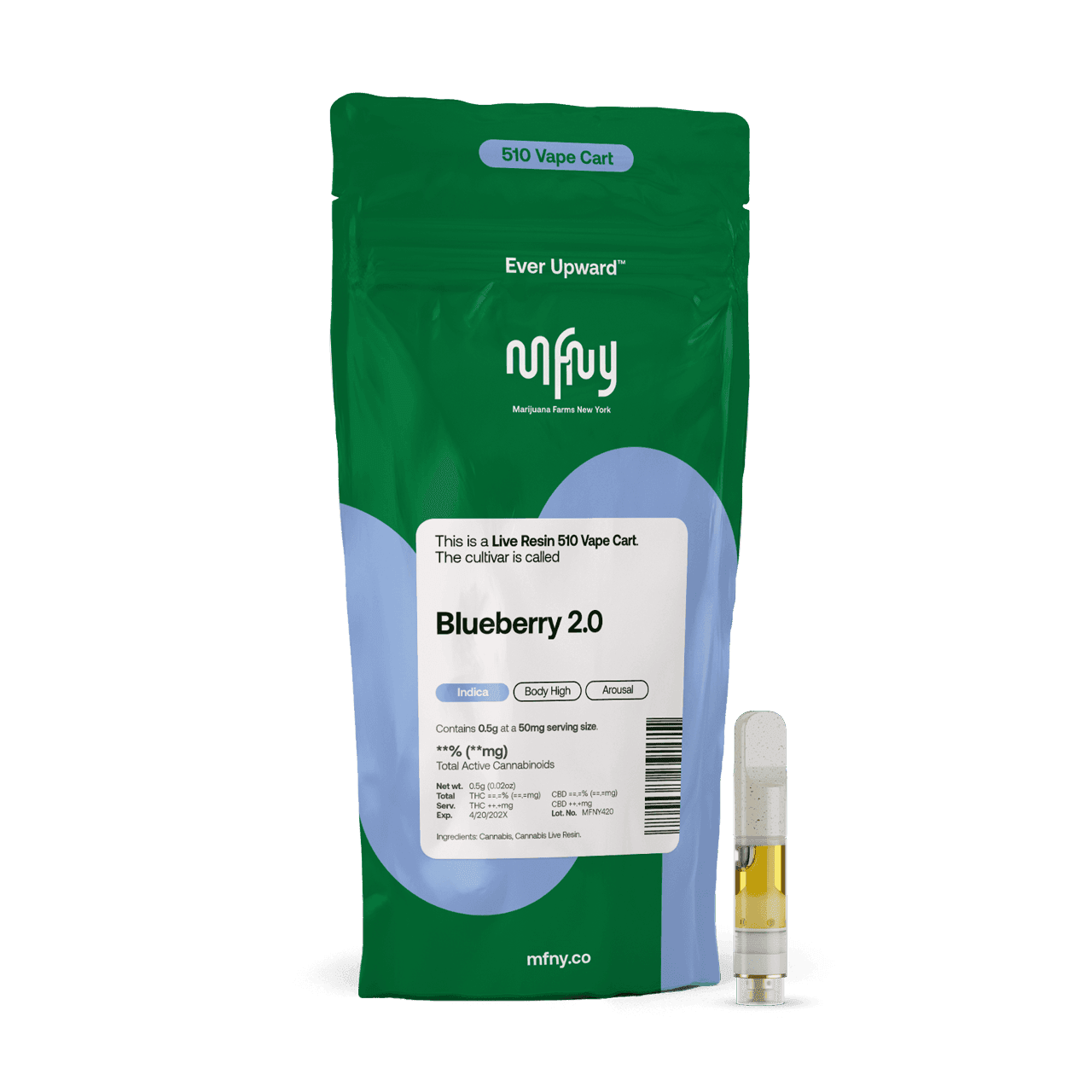 Blueberry 2.0 Live Resin 510 Cart | .5g