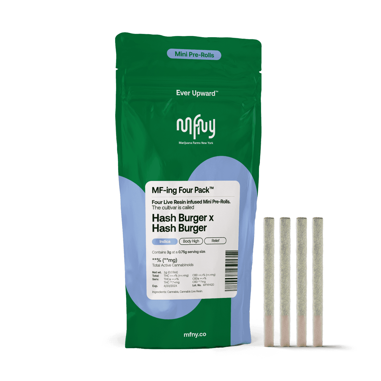 Hash Burger x Hash Burger Live Resin Infused Pre-Roll | .75g | 4 pk