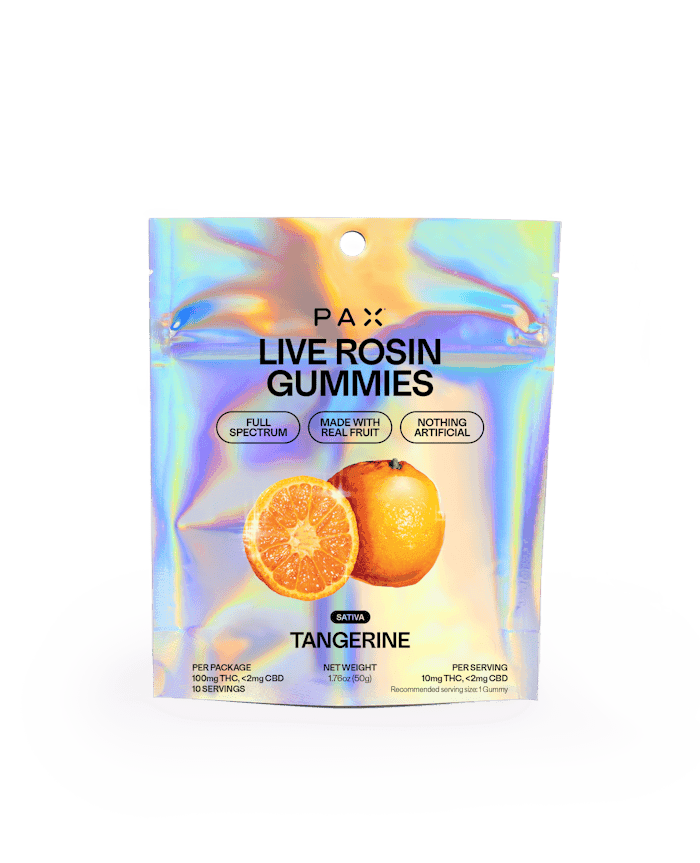 PAX | Tangerine | 10mg Live Rosin Gummies 10pk