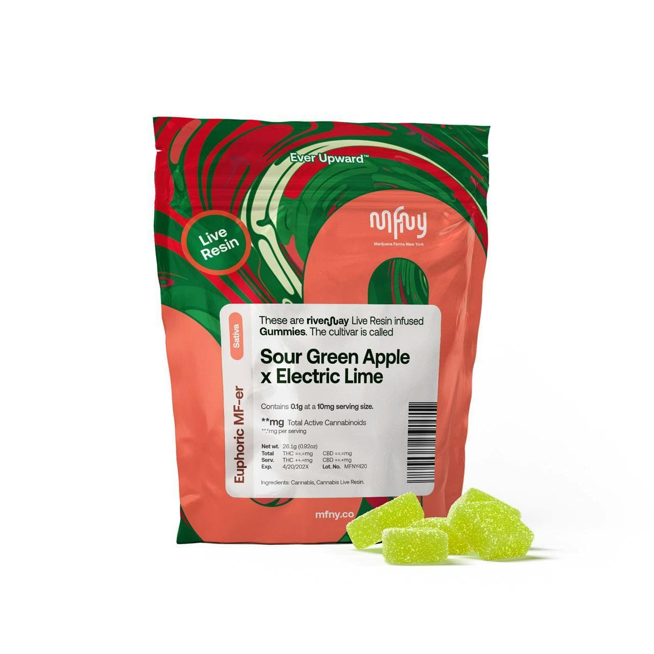Sour Green Apple x Electric Lime Live Resin Gummies | 10 pk