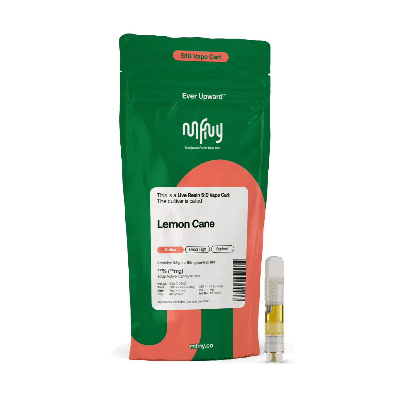 Lemon Cane Live Resin 510 Cart | .5g