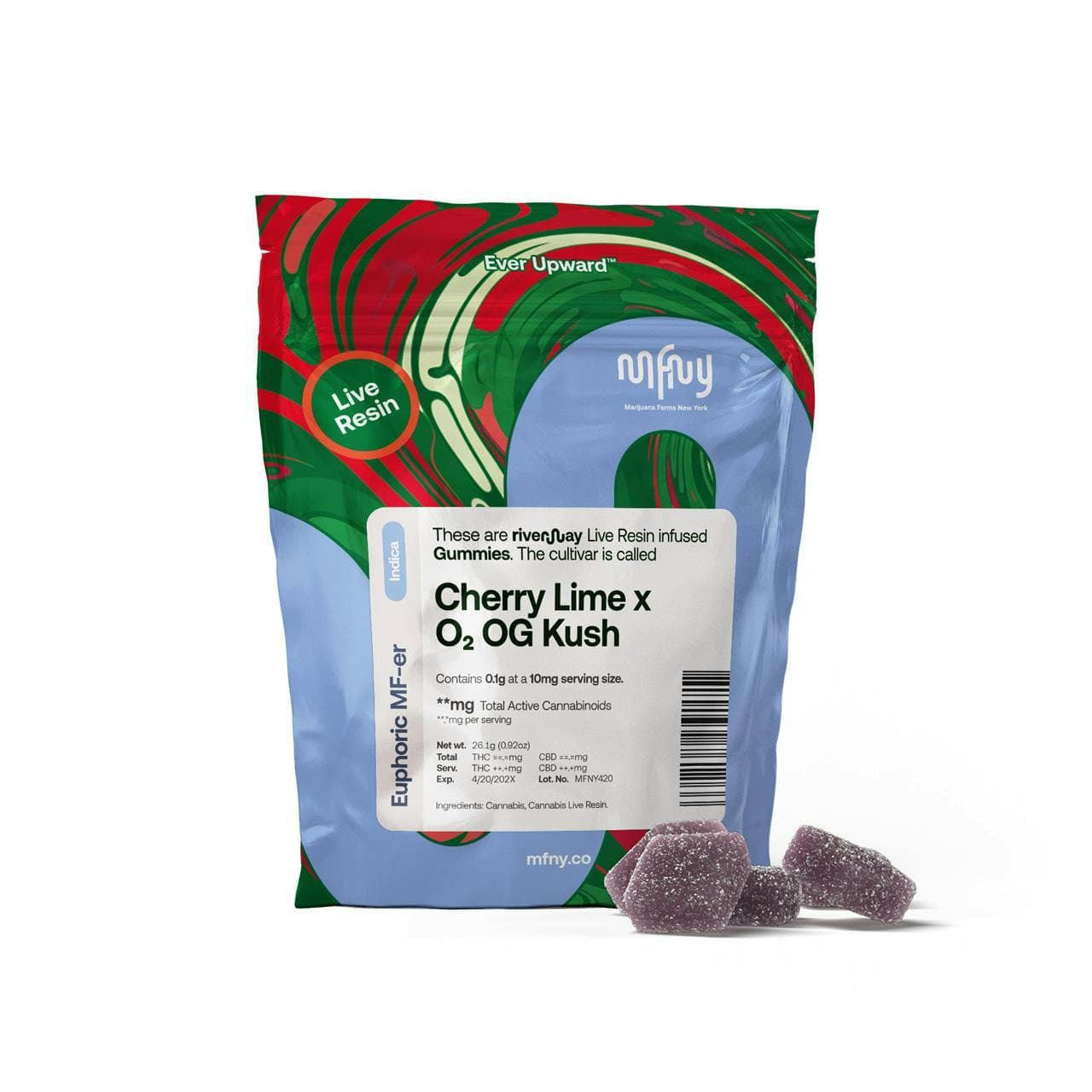 Cherry Lime x O2 OG Kush Live Resin Gummies | 10 pk